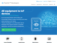 Tablet Screenshot of flashair-developers.com